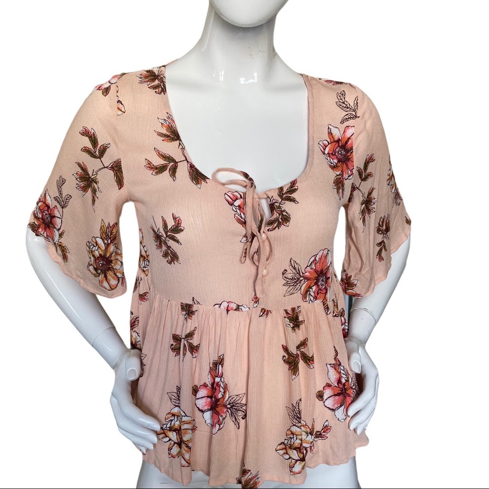 LF Seek the Label Pink Floral Blouse XS
